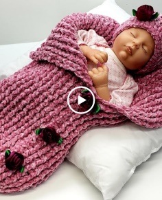 How To Crochet A Baby Cocoon with Hat  Serenity Sleep Sack  Bag O Day Crochet Tutorial 618