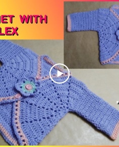 CROCHET BABY CARDIGAN JACKET "TENDERNESS" any size tutorial Alex Crochet