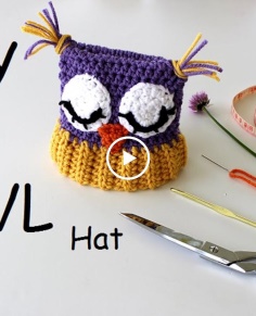 How to Make This Owl Baby Hat