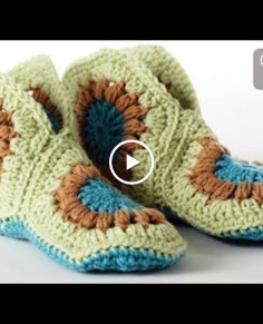 Amazing Crochet Granny Slippers