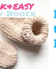 Quick and easy BABY BOOTS How to knit  TeoMakes