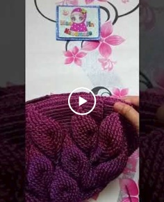 3D Leaf Crochet Bag (pelapik handle 1)
