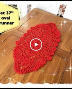 How to crochet 37"long oval table runner Part 1 of 2