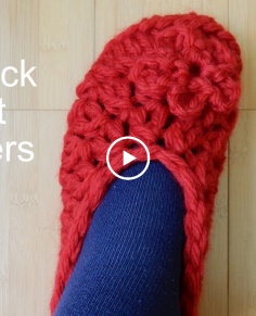 How to Crochet Simple Adult Slippers