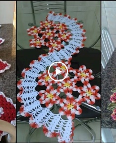 Beautiful And Outstanding Designer Crochet Table Runner Pattern
