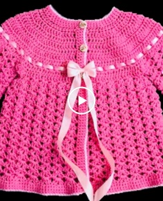 Crochet sweater cardigan for toddler girls Matinee coat Easy Crochet jackets How to crochet 197