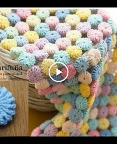 How to Crochet Macaron circle afghan blanket free easy pattern