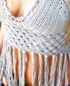 Crochet  Fringe Crop Top