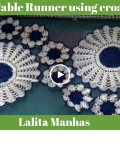 Table Runner  Round Table Cover  diy how-to  crochet  doily