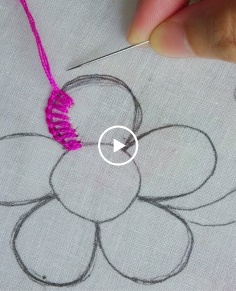 amazing hand embroidery easy flower designbuttonhole stitch variation