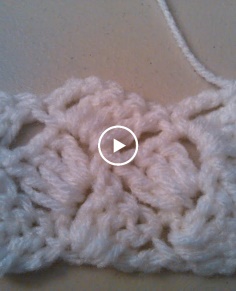 Crochet crazy shell stitch Slanted shell     Puntada Conchas locas en crochet