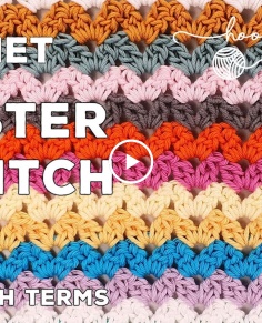 Cluster V Stitch Crochet Blanket Tutorial (Super Easy) Fast Crochet Stitch