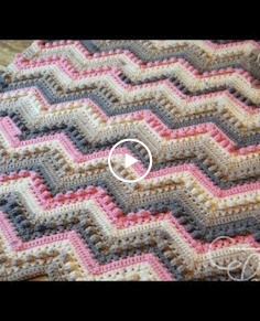 Crochet Wave Hugs  Kisses Stitch Blanket