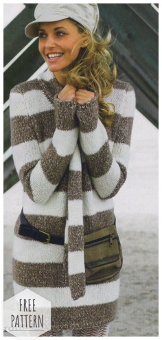 Extra long pullover and scarf