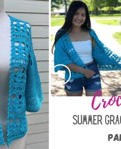 Crochet Summer Grace Cardigan : Part 1 ( FREE Crochet Pattern XS - XXL )