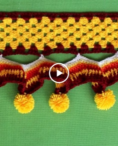 WOW !! Door Hanging Toran Making at Home  Woolen Toran  Door Hanging Crochet  DIY Room Decor