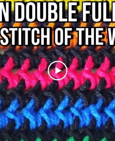 Stitch of the Week # 38 Tunisian Double Full Stitch - Crochet Tutorial - FREE PATTERN