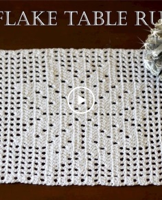 How To Crochet SNOWFLAKE Table Runner  Part 1