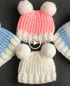 Easy & fast crochet baby hatfour sizes crochet hatscrochet for beginners