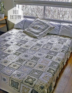 Crohcet Bed and Pillow Cover Pattern