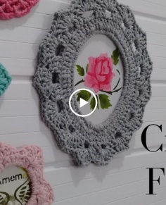 EASY DELICATE CROCHET FRAMES WALL HANGING DECOR DIY CRAFT PROJECTS