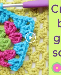Granny square for beginners. Crochet tutorial