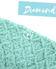 CROCHET: How to crochet the Diamond waffle stitch  Bella Coco