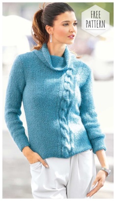 TURQUOISE PULLOVER FREE PATTERN