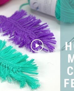 How to Make Easy Beginner DIY Crochet Yarn Feathers