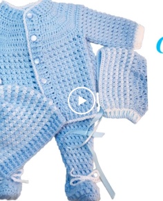 Baby Boy Set: How to crochet newborn bean stitch sweater jacket  cardigan 0-6M Crochet for Baby171