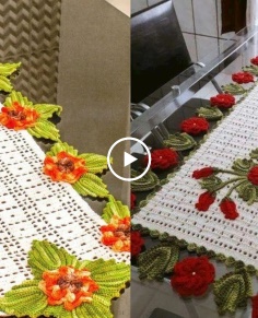 Latest Beautiful And Modest Style Crochet Table Runner Design And Patterns