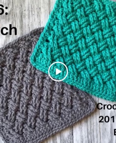 Square 6 - Celtic Weave Stitch of the Textured Fun Square Sampler Blanket Crochet Along 2019