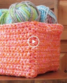 Square Basket Crochet Pattern & Tutorial - What To Do With Variegated Yarn