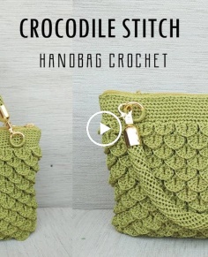Crochet Crocodile Stitch Handbag Tutorial (Subtitle Available)