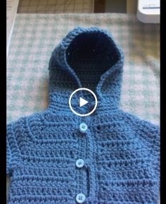 How to add a crochet hoodie or collar to your baby cardigan  baby sweater