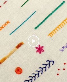 TOP 12 STITCHES IN HAND EMBROIDERY  Tutorial for Beginners