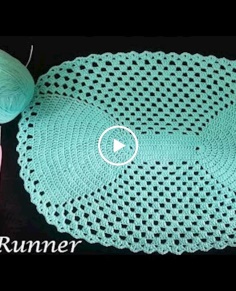 Crochet Oval Shape Table Runner
