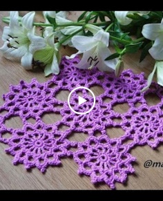 How to crochet flowers doily runner  free pattern tutorial by marifu6a