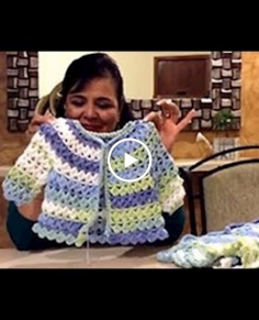 HOW TO CROCHET A BABY JACKET - EASY AND FAST - BY LAURA CEPEDA