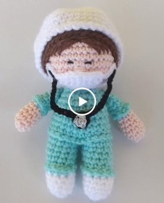 Amigurumi Doctor Nurse Crochet Doll