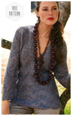 Pullover with knitted sleeves