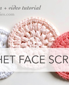 How to Crochet FACE SCRUBBIES  DIY Tutorial  Free Pattern (TEA ROSE SPA SET 1 of 4)