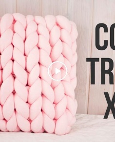 How to knit an XXL cushion with your hands