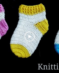 How To Crochet Perfect Shaped Baby Socks ??. Easy Tutorial