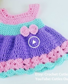 Crochet Baby Dress Free Pattern Easter Crochet Dress Tutorial Easy Crochet Tutorial 0-3 Months