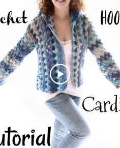 Short Hoodie Caribbean Queen  Cardigan Crochet Tutorial