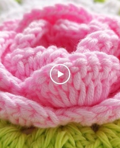 How to knit Crochet Rose free pattern