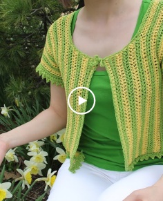 How to crochet women&39;s short sleeve summer top - two colors crochet pattern