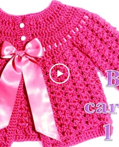 01 Crochet baby cardigan 0-3 months part 1 #97