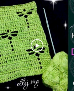 How to Crochet the Dragonfly Stitch � FIlet Crochet � Free Crochet Tutorial � ellej.org